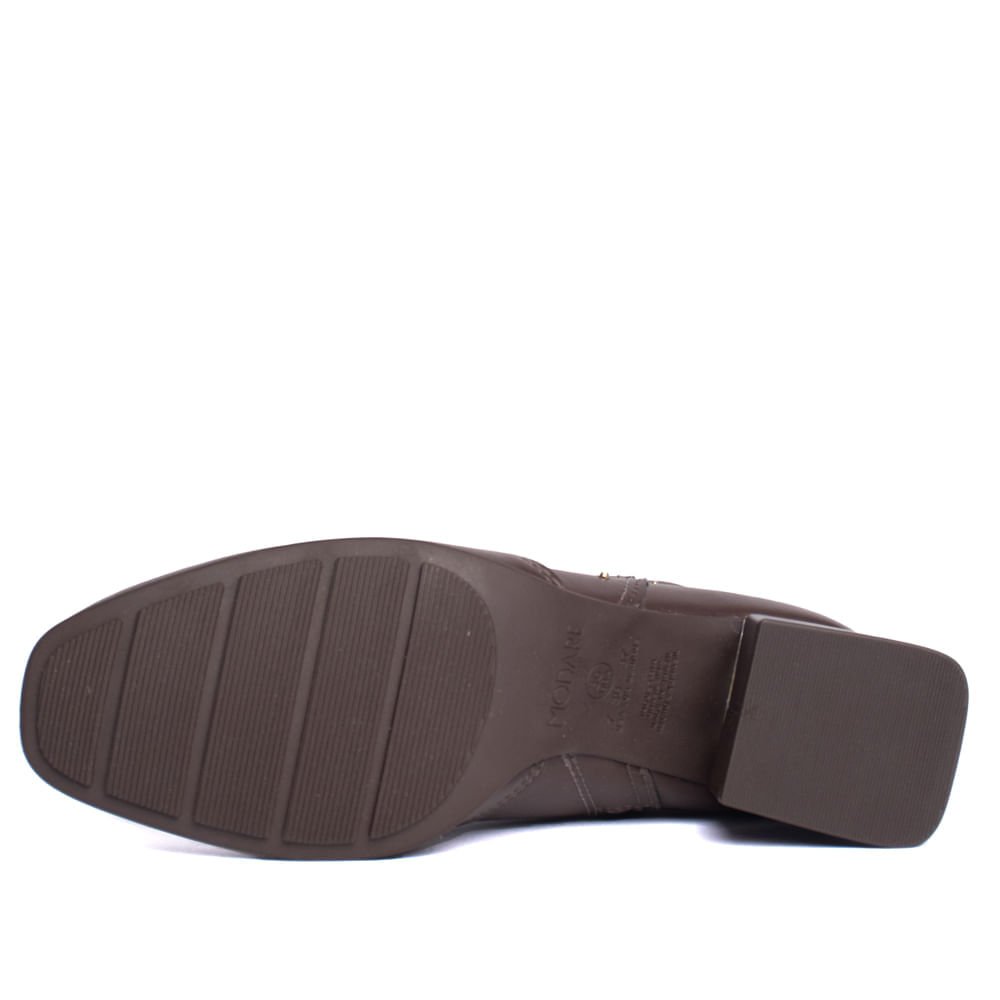 Bota Feminina Modare de Salto Bloco em Napa Marrom Escuro Marrom Escuro 2