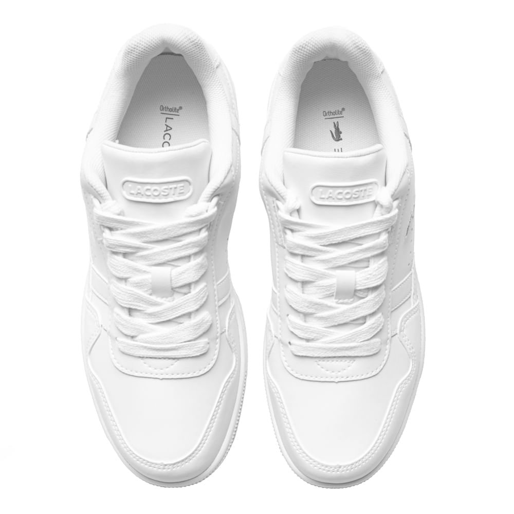Tênis Feminino Lacoste T-Clip Branco Branco 4