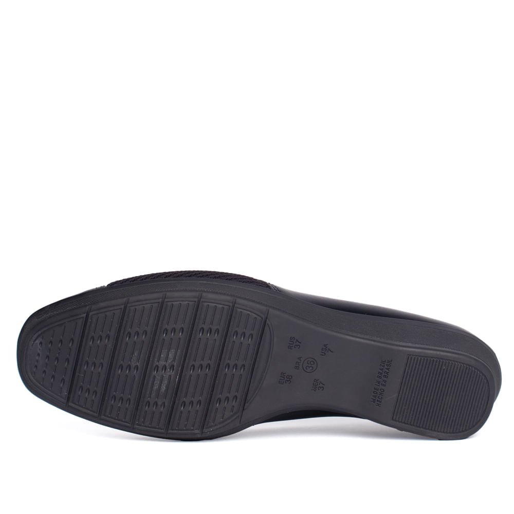Sapato Feminino Comfortflex Anabela Preto Preto 2