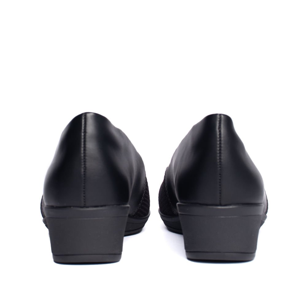 Sapato Feminino Comfortflex Anabela Preto Preto 3