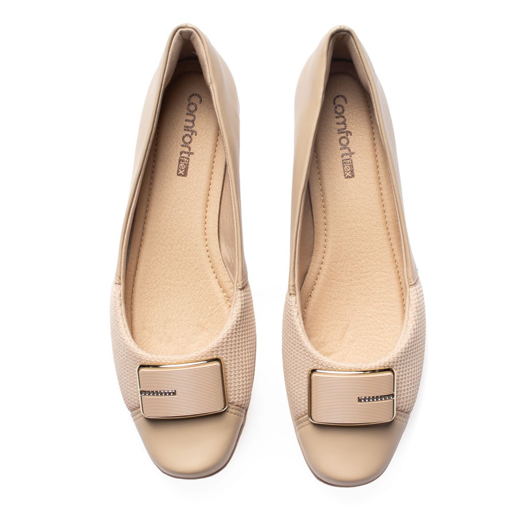 Sapato Feminino Comfortflex Anabela Nude Nude 4