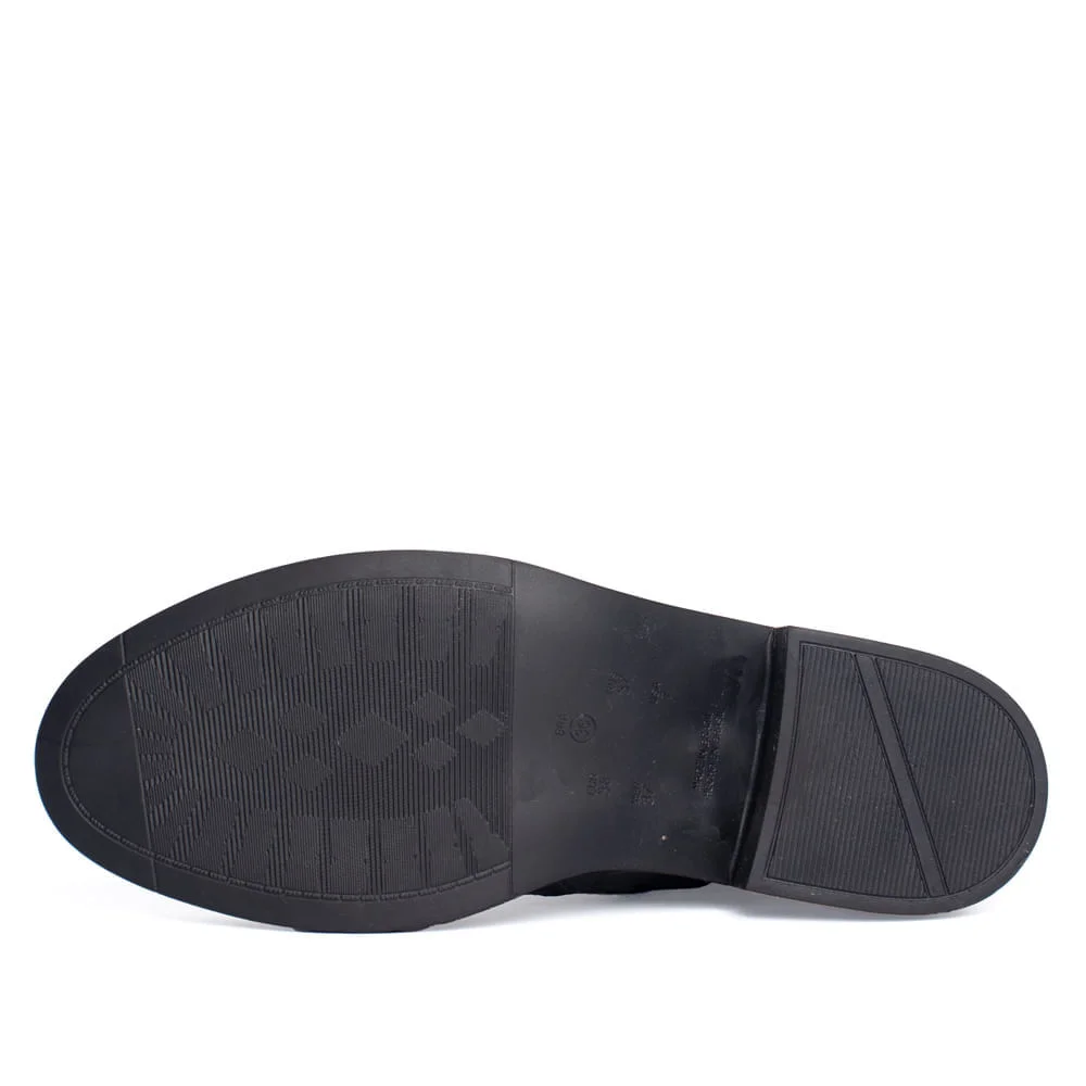 Bota Feminina Confortflex Croco de Couro Preto Preto 2