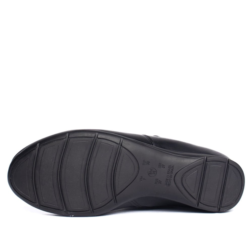 Bota Feminina Comfortflex Croco de Couro Preto Preto 2