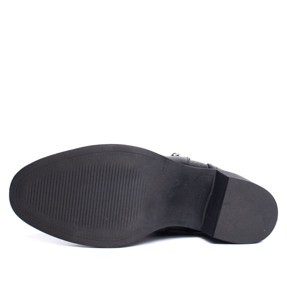 Bota Feminina Comfortflex com Detalhe Texturizado Preto Preto 2