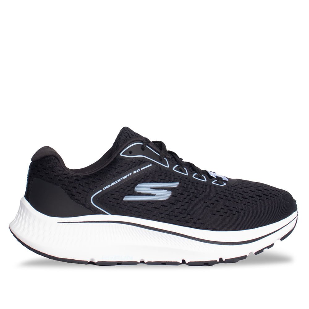 Tênis Feminino Skechers Go Run Consistent 2.0 Preto/Branco