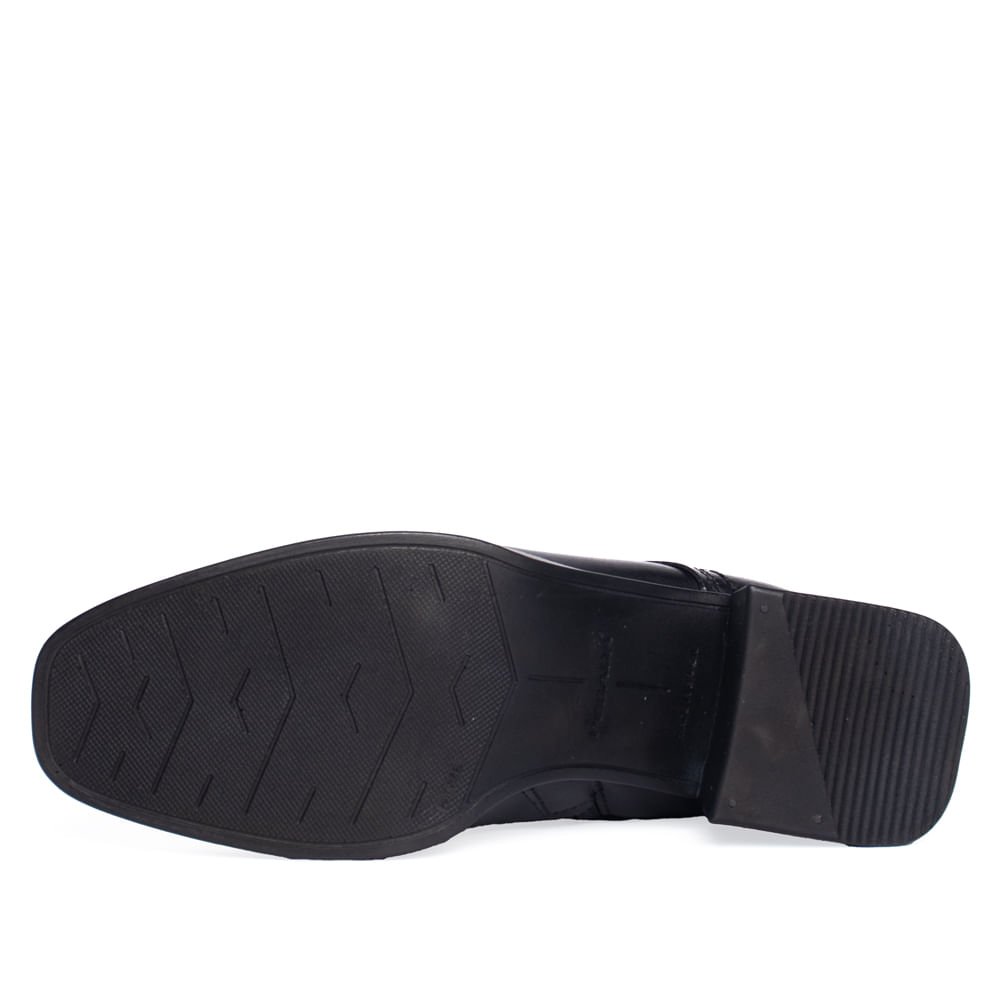 Bota Feminina Pegada Cano Curto Couro e Cadarço Preto Preto 2