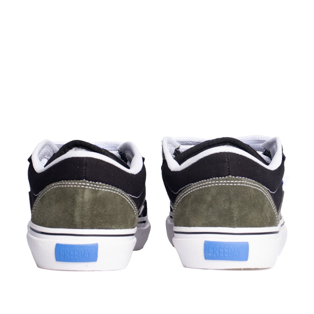 Tênis Masculino Freeday Fractal Camurça Preto/Musgo Preto 3