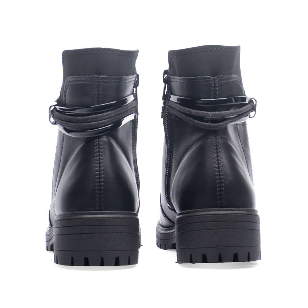 Bota Feminina Mississipi de Cano Curto Tratorada Preta Preto 3