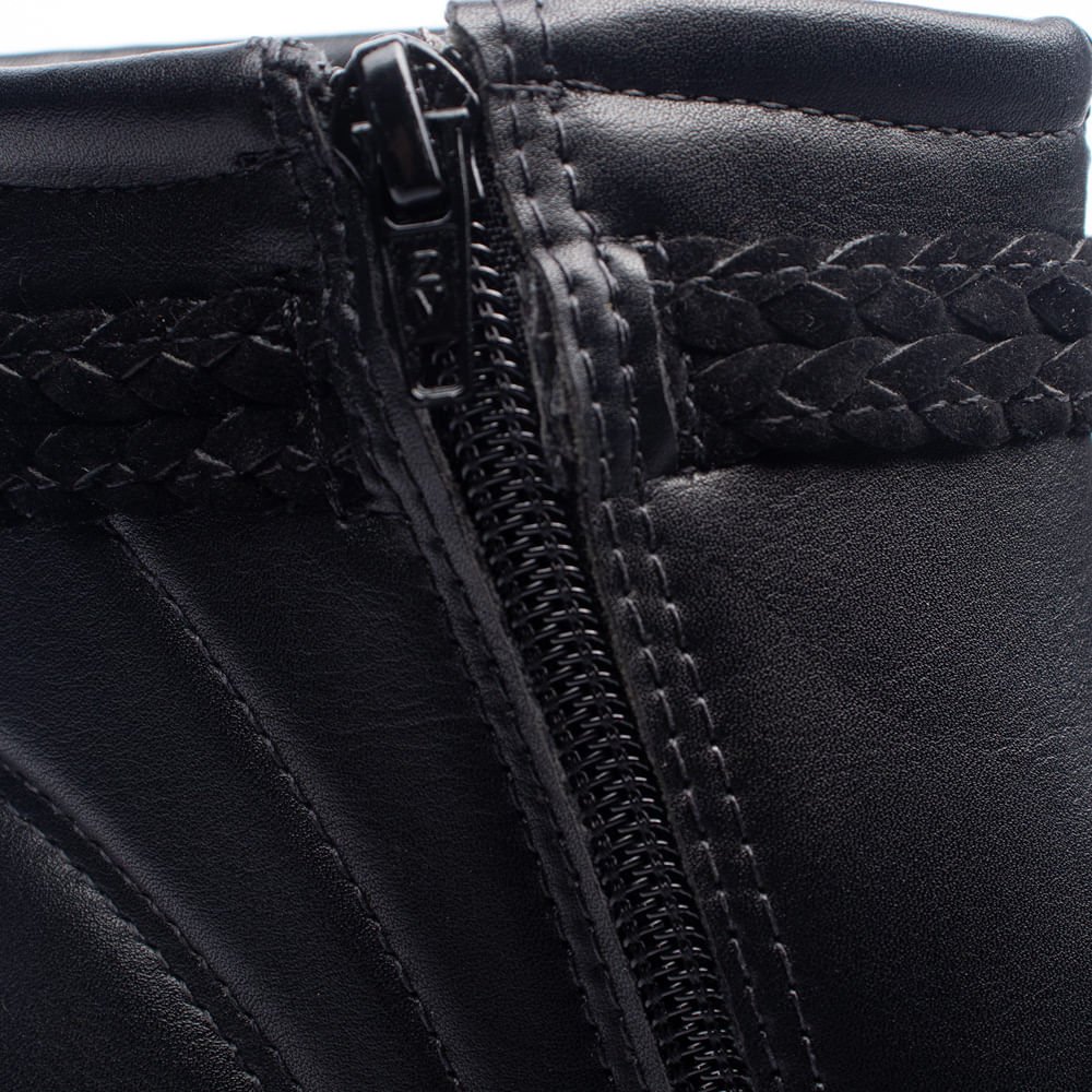 Bota Feminina Mississipi Cano Curto Fivela Preto Preto 6