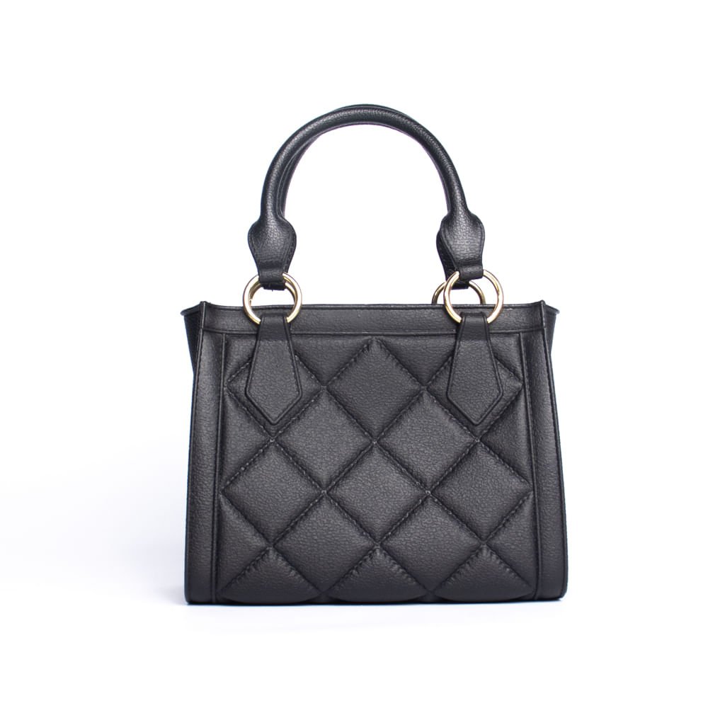 Bolsa Feminina Moleca Tote Pequena Texturizada Preto