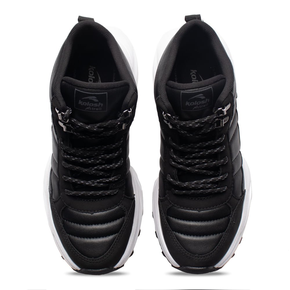 Tênis Feminino Kolosh de Cano Alto Trail Preto Preto 4