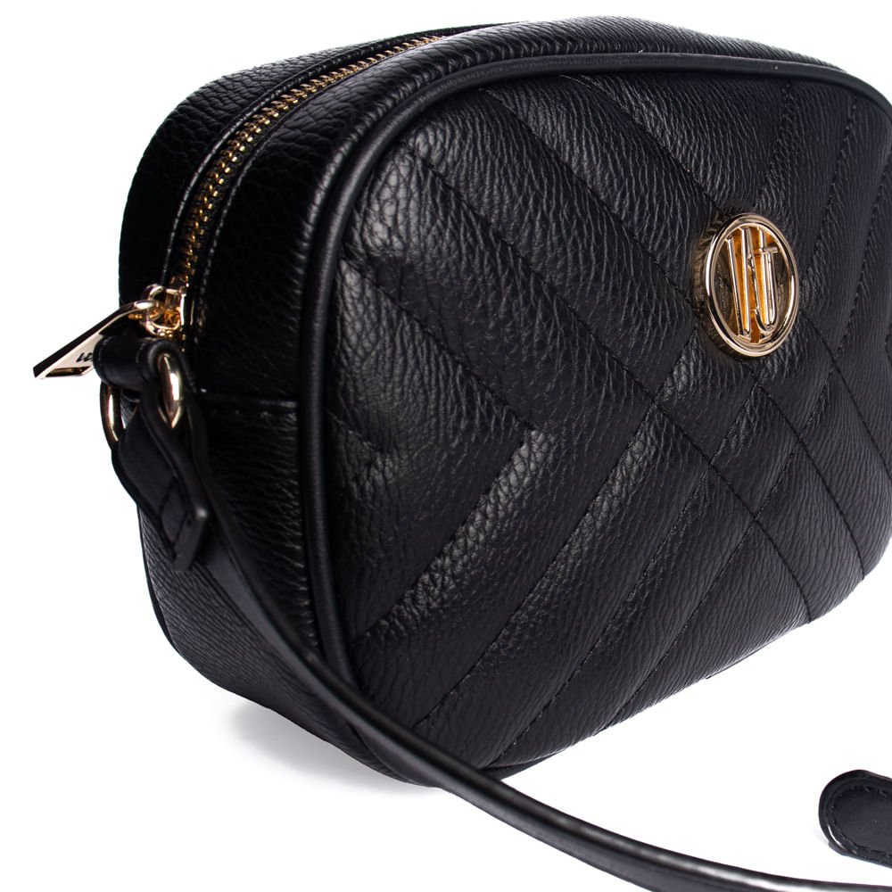Bolsa Feminina WJ Transversal Pequena Matelassê Preto Preto 2