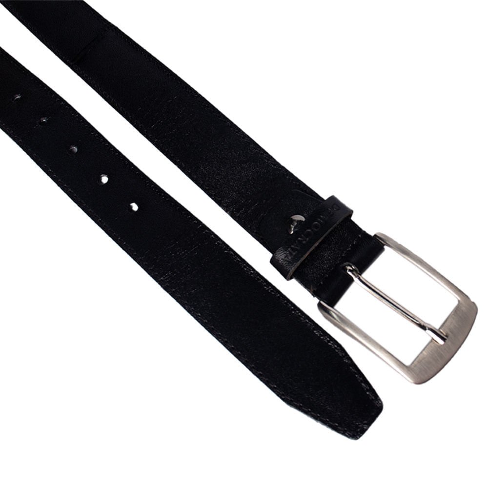 Cinto Masculino Democrata Couro 0539FIT-001 Preto Preto 2
