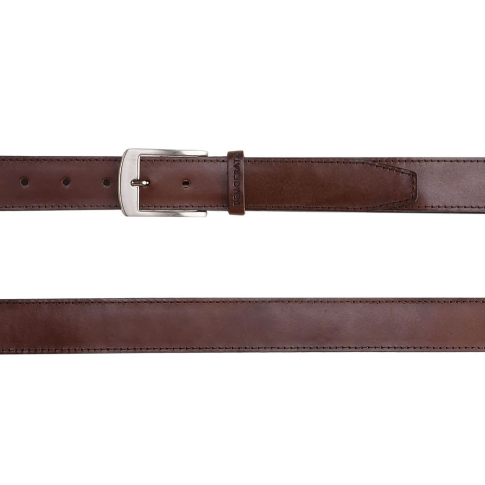Cinto Masculino Democrata Couro 0539FIT-002 Marrom Escuro Marrom Escuro 3