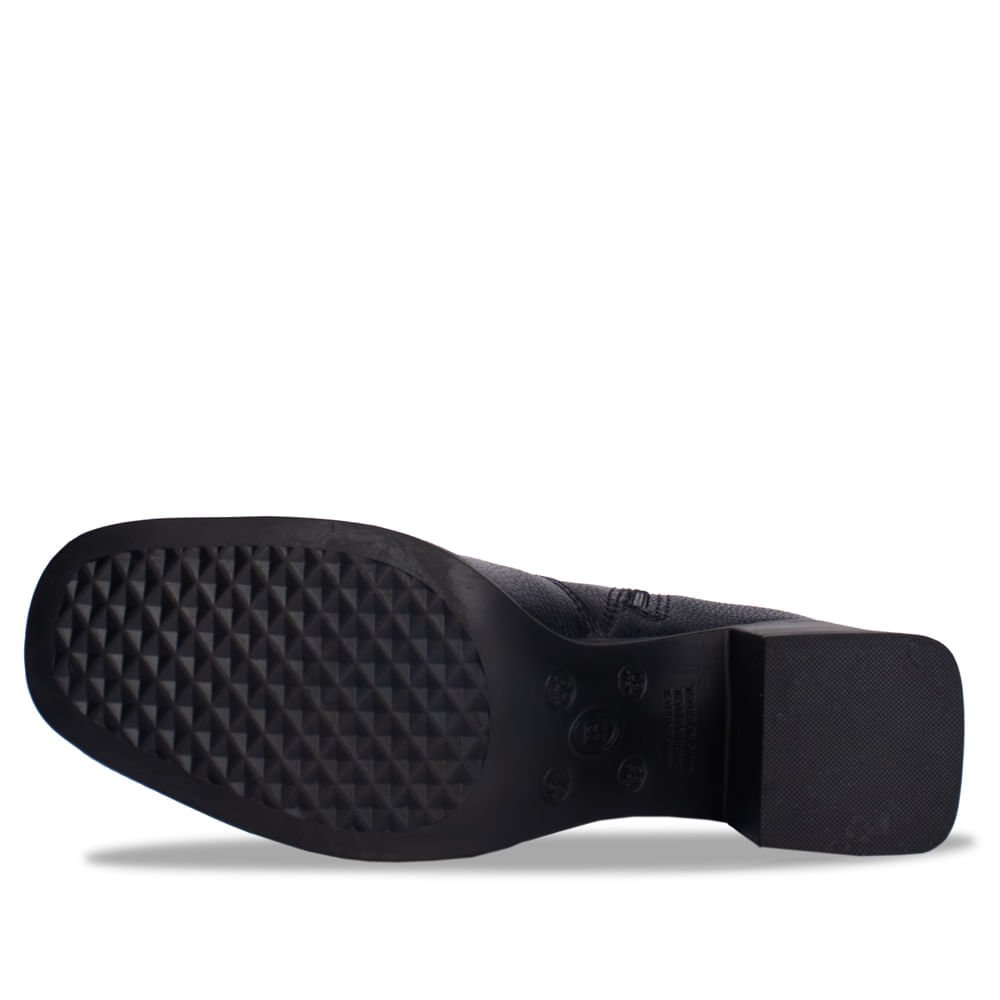 Bota Feminina Cano Curto Salto Bloco Preto 2