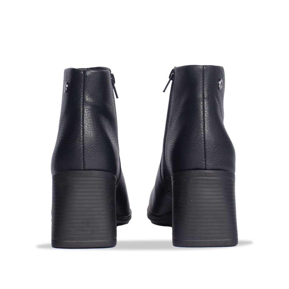 Bota Feminina Cano Curto Salto Bloco Preto 3