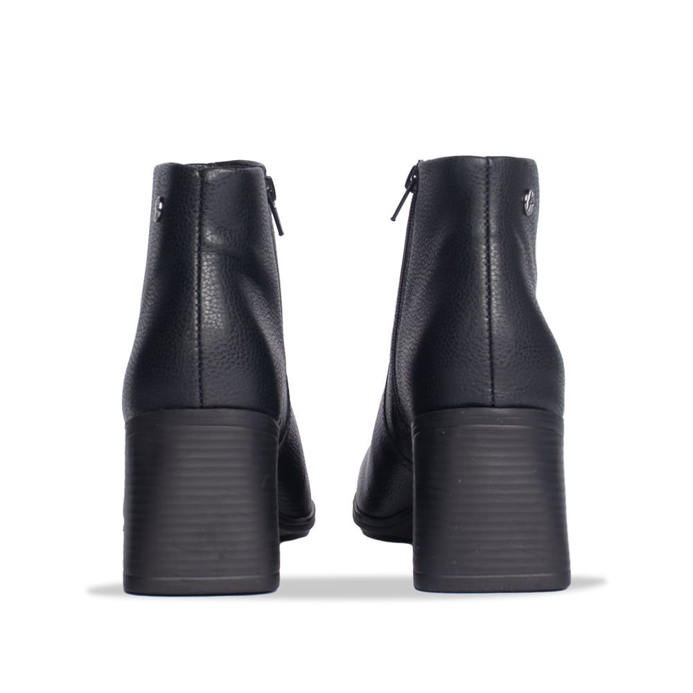 Bota Feminina Cano Curto Salto Bloco Preto 3