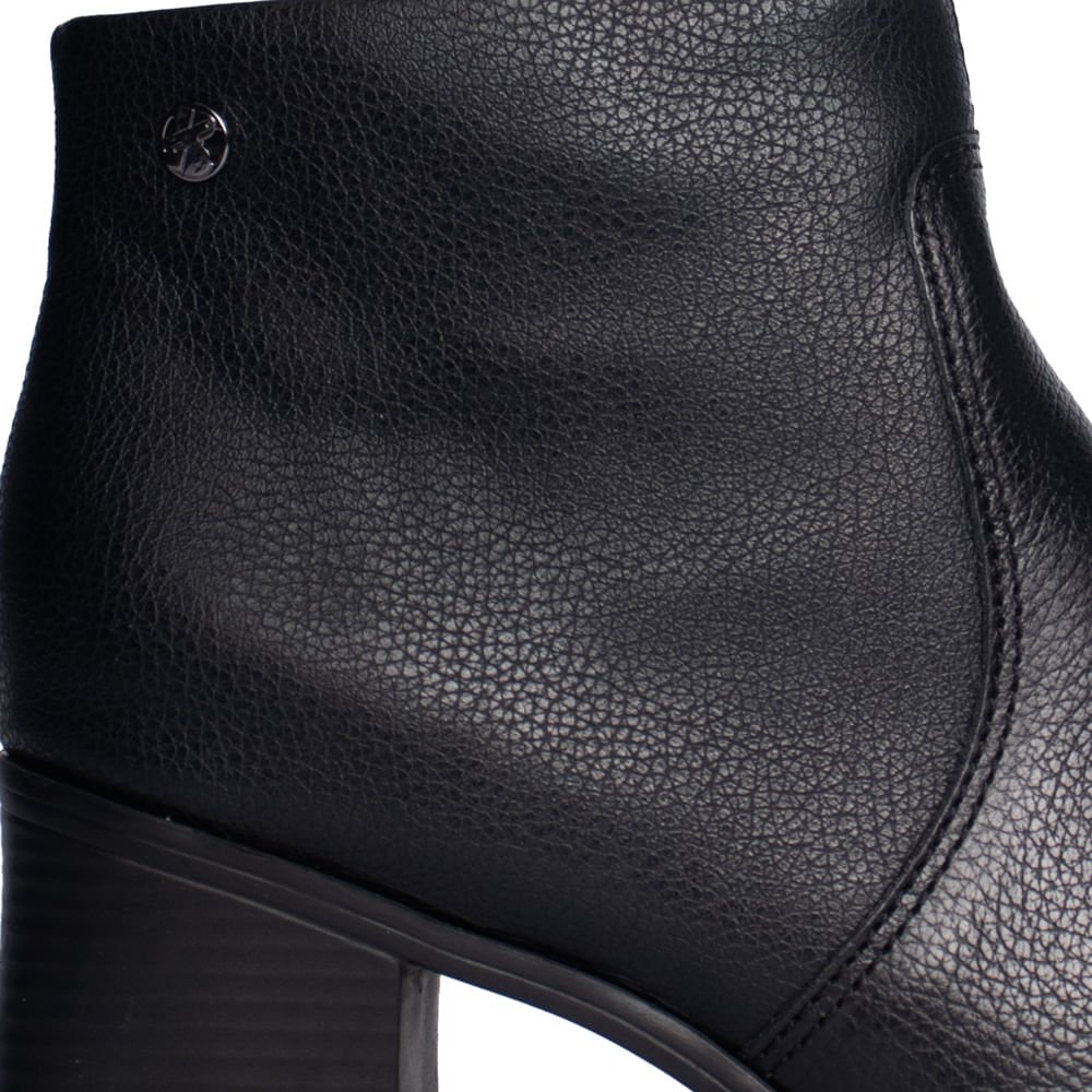 Bota Feminina Cano Curto Salto Bloco Preto 5
