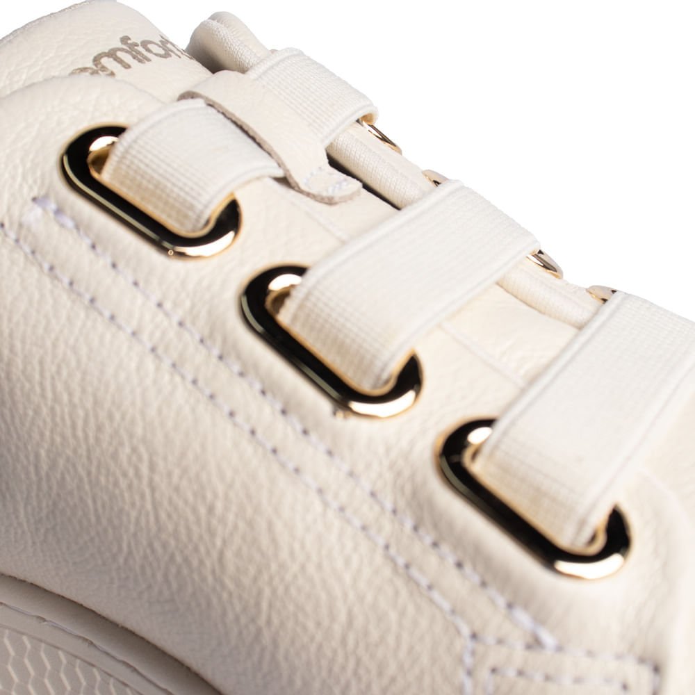 Tênis Feminino Comfortflex Couro Bege Claro Bege Claro 5