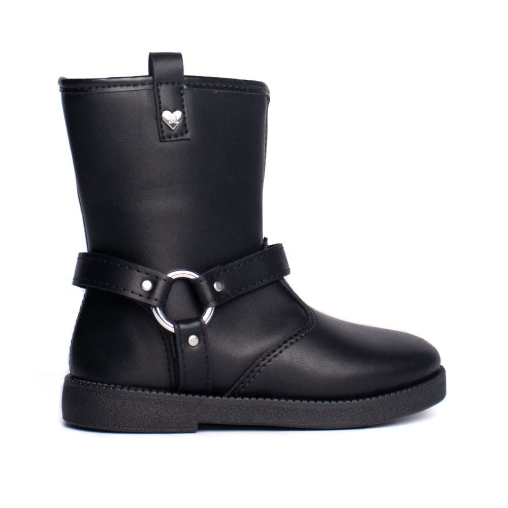 Bota Infantil Molekinha Cano Médio Preto