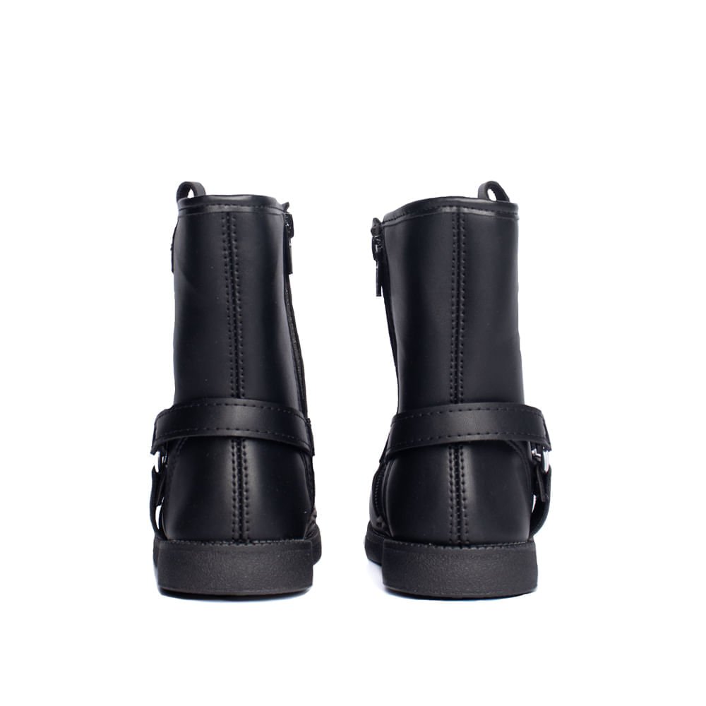 Bota Infantil Molekinha Cano Médio Preto Preto 3