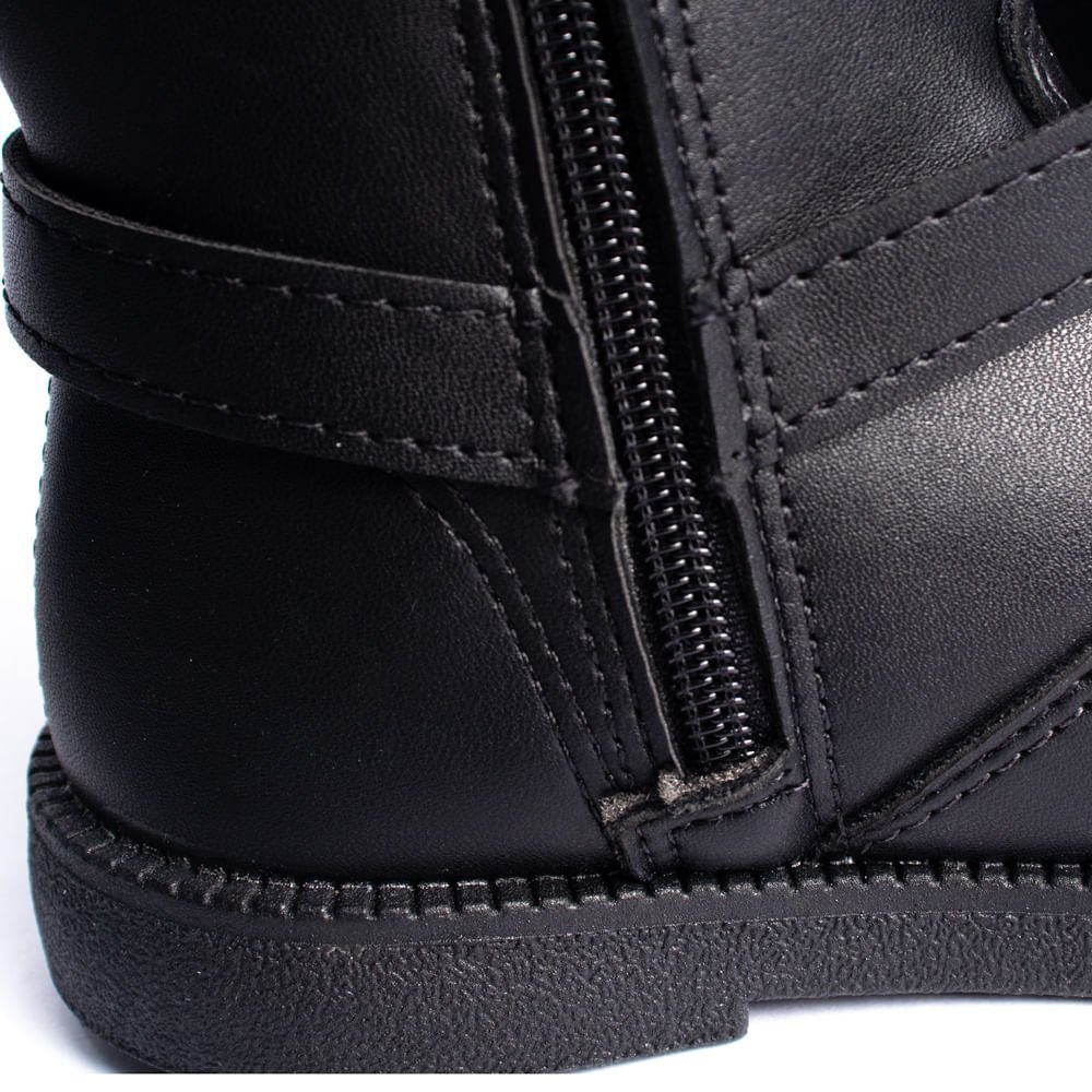 Bota Infantil Molekinha Cano Médio Preto Preto 6