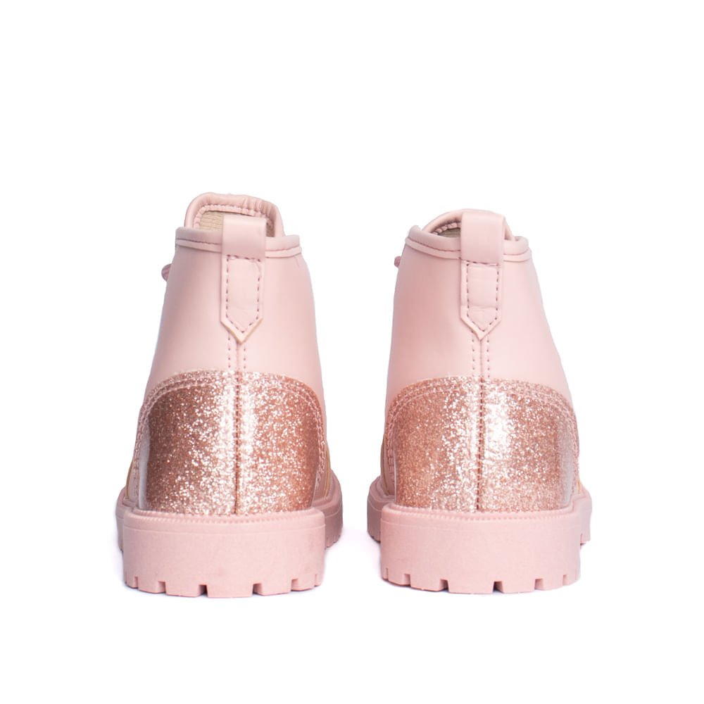 Coturno Infantil Molekinha com Glitter Rosa Claro Rosa Claro 3