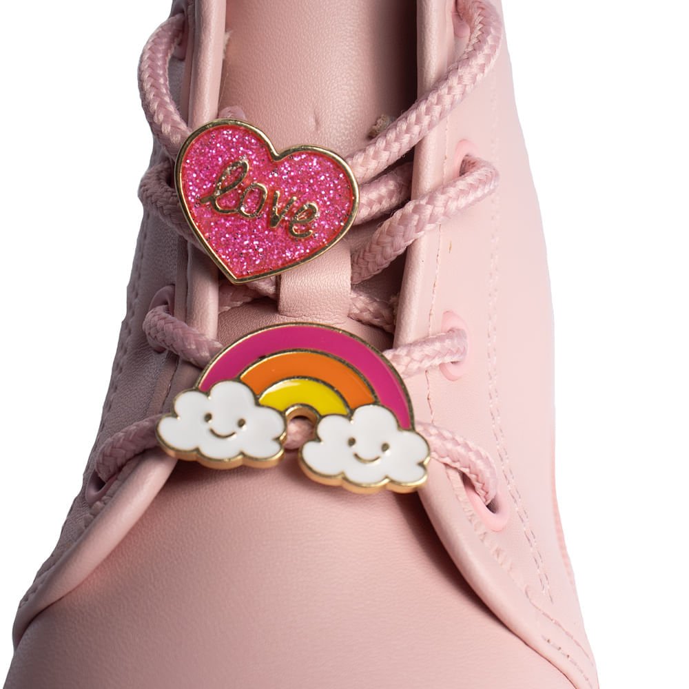 Coturno Infantil Molekinha com Glitter Rosa Claro Rosa Claro 5