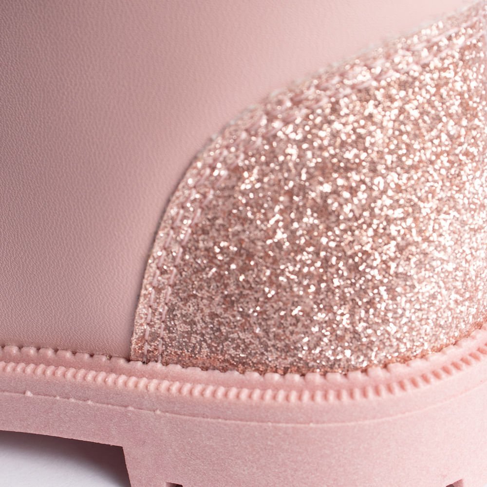 Coturno Infantil Molekinha com Glitter Rosa Claro Rosa Claro 6