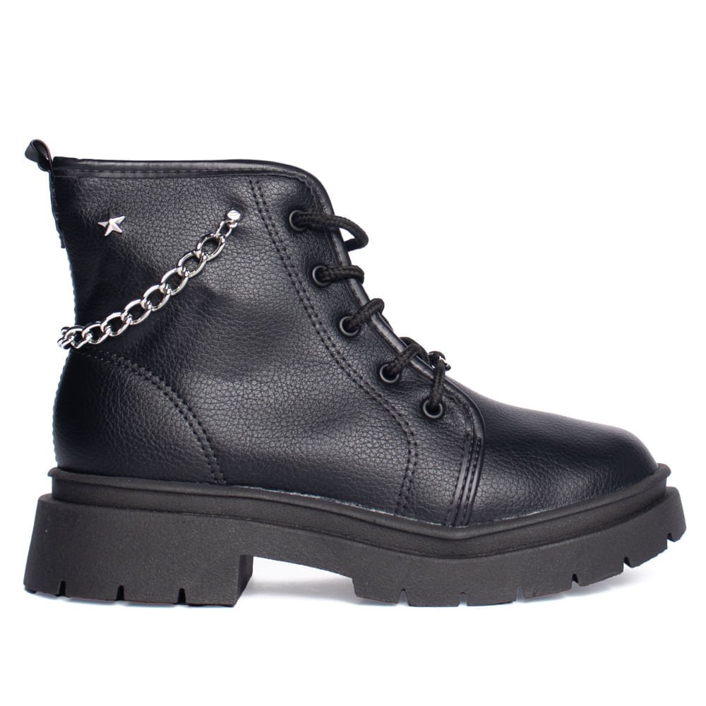 Coturno Infantil Molekinha com Corrente Preto