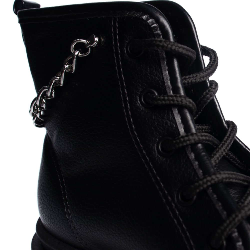 Coturno Infantil Molekinha com Corrente Preto Preto 5