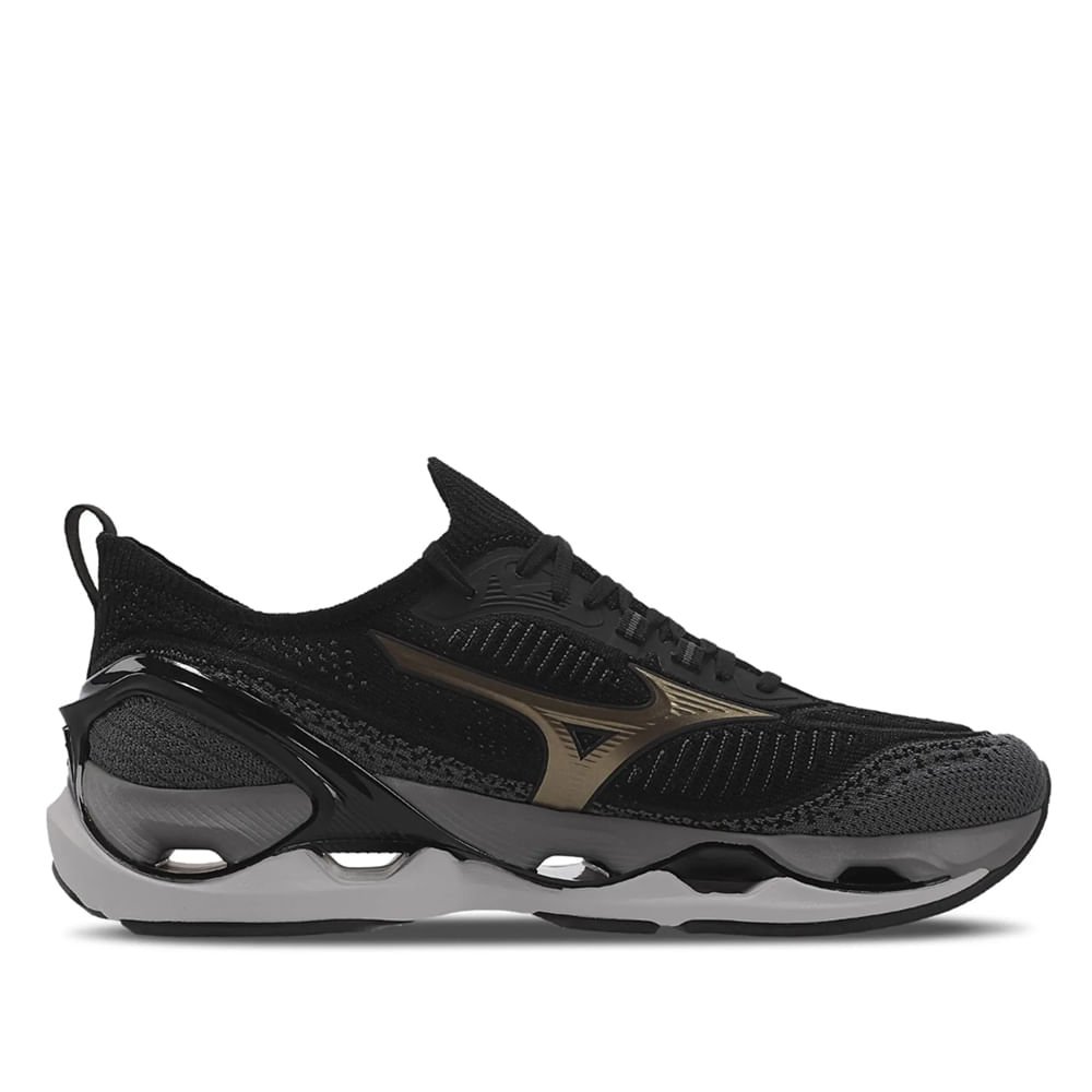 Tênis Masculino Mizuno Wave Endeavor 3 Preto/Dourado