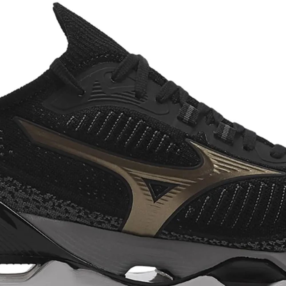 Tênis Masculino Mizuno Wave Endeavor 3 Preto/Dourado Preto/Dourado 5