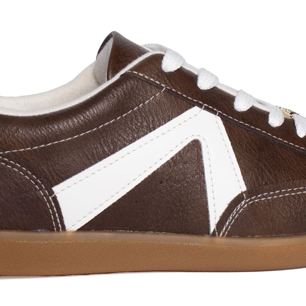 Tênis Feminino Vizzano Recortes Laterais Marrom Escuro Marrom Escuro 5