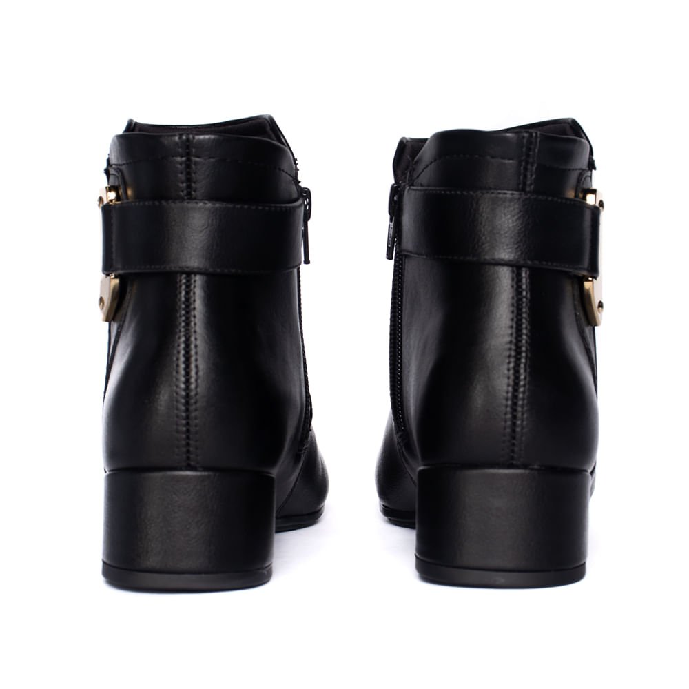 Bota Feminina Comfortflex Cano Curto Preto. Preto 3