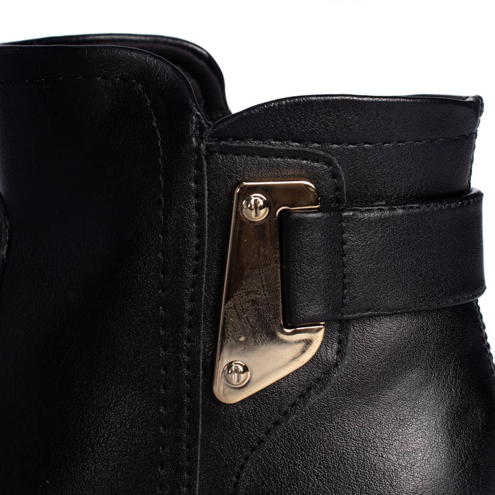 Bota Feminina Comfortflex Cano Curto Preto. Preto 5