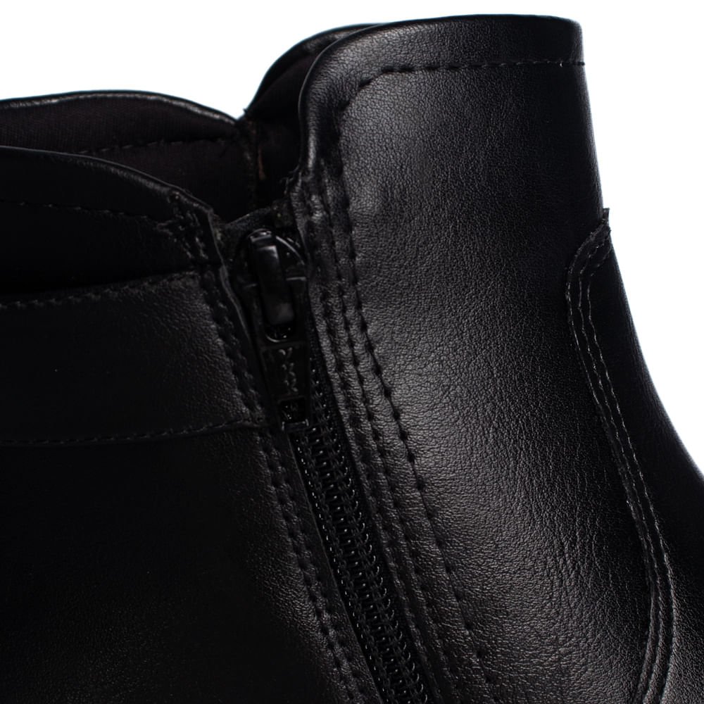Bota Feminina Comfortflex Cano Curto Preto. Preto 6