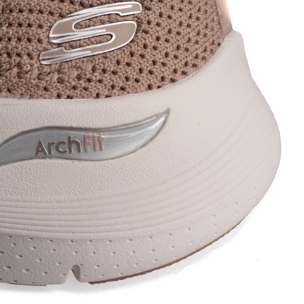 Tênis Feminino Skechers Arch Fit 2.0 Rose Rosê 5