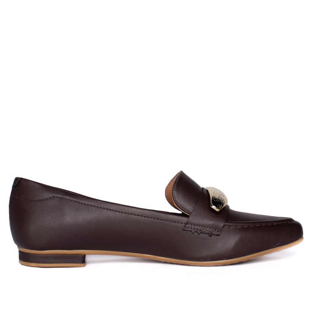 Mocassim Feminino Vizzano Marrom Escuro