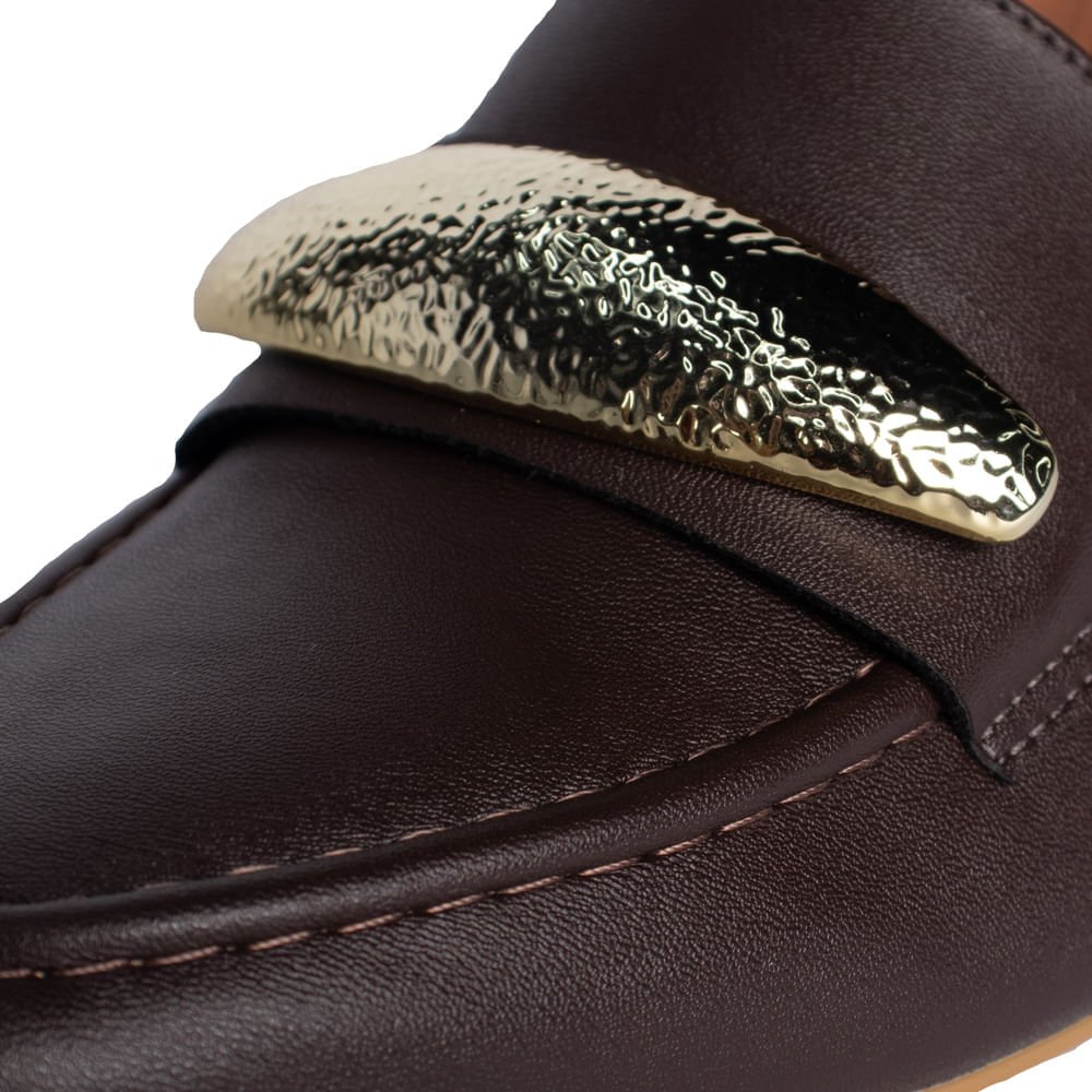 Mocassim Feminino Vizzano Marrom Escuro Marrom Escuro 5