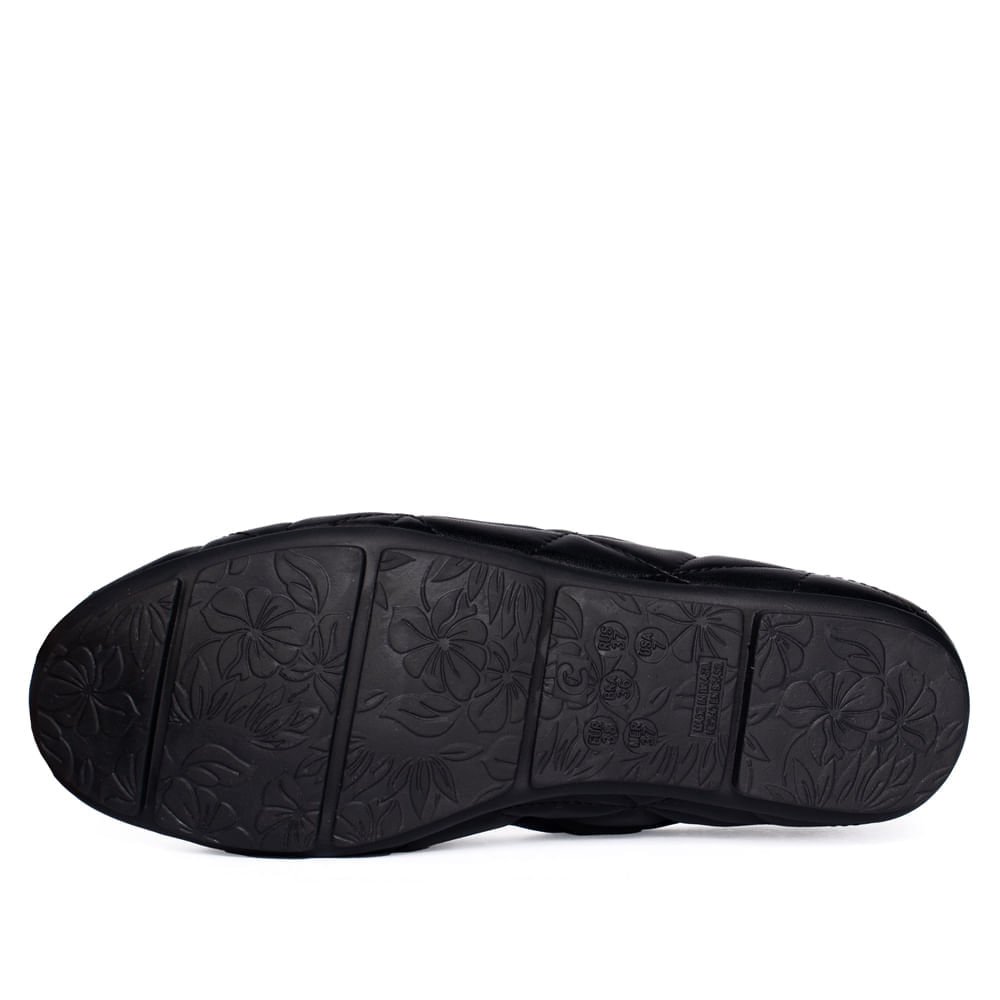 Sapatilha Feminina Comfortflex Matelassê Preto Preto 2