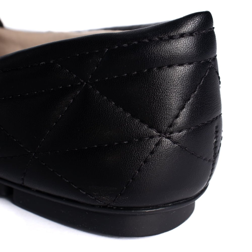 Sapatilha Feminina Comfortflex Matelassê Preto Preto 6