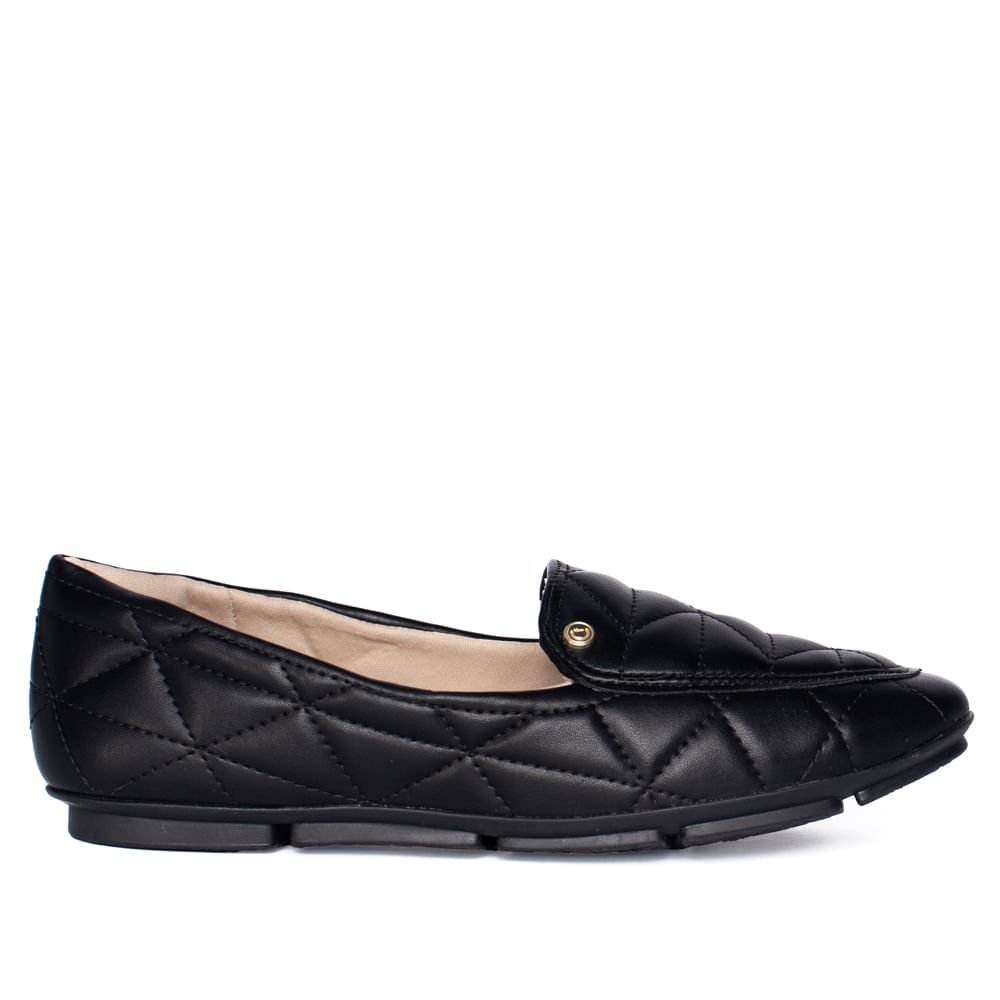 Sapatilha Feminina Comfortflex Matelassê Preto