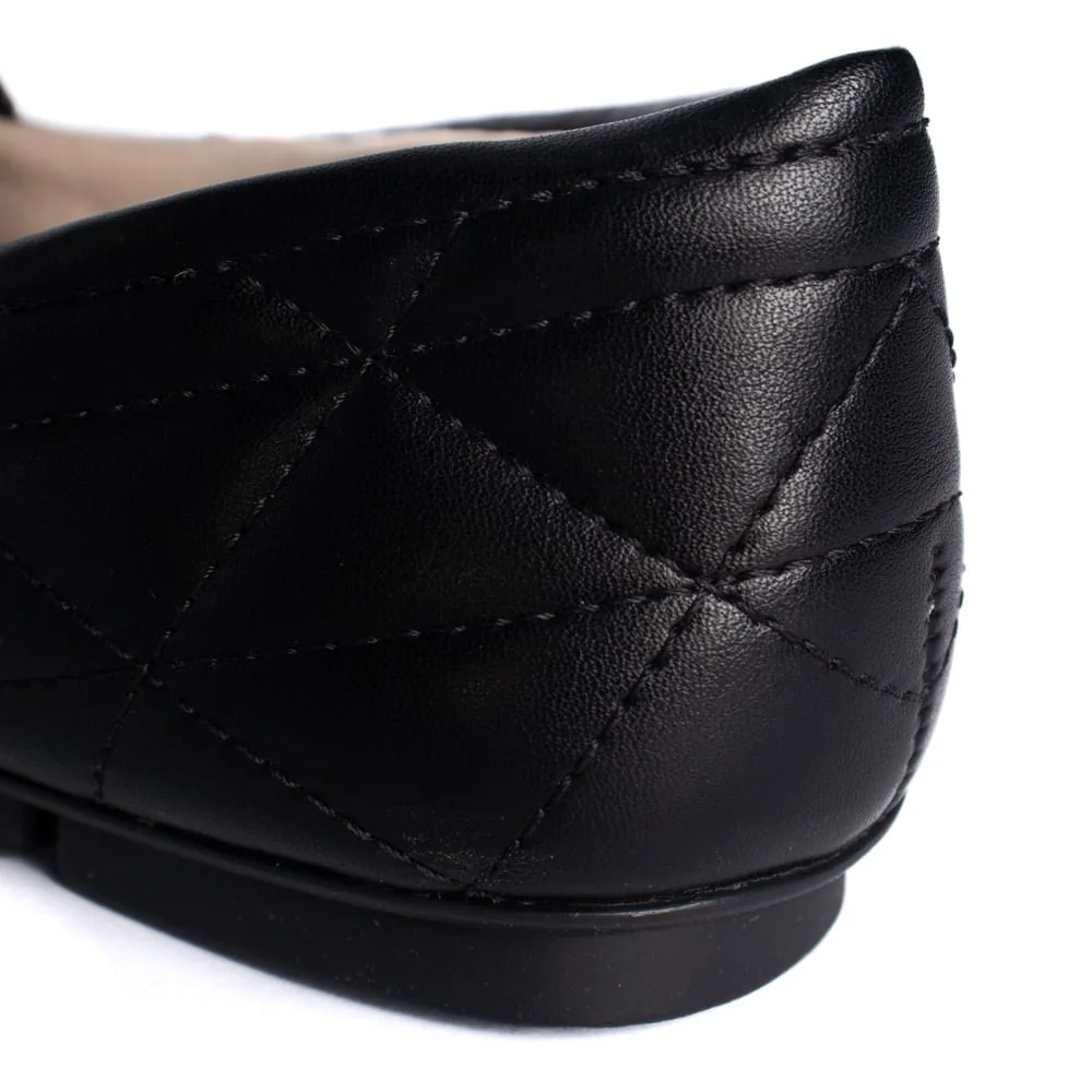 Sapatilha Feminina Comfortflex Matelassê Preto Preto 6