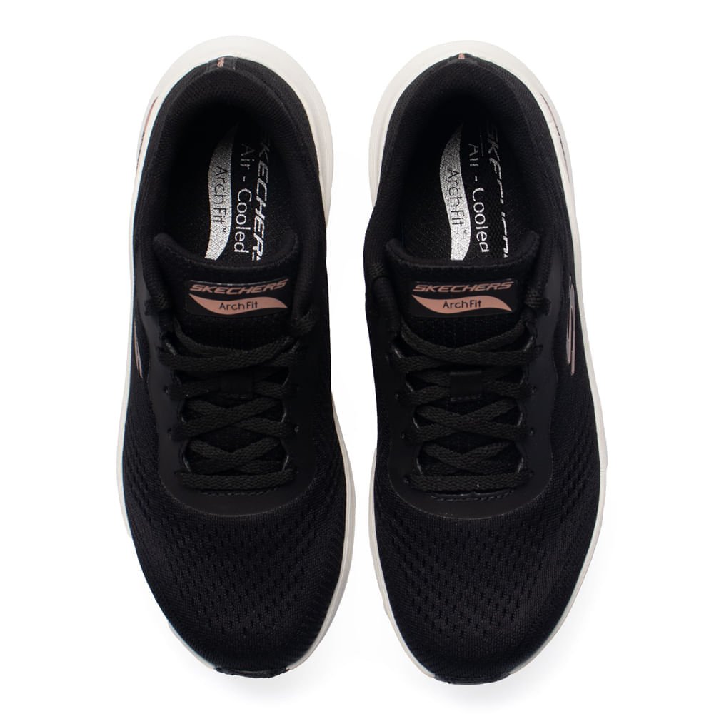 Tênis Feminino Skechers Arch Fit 2.0 Preto/Rose Preto/Rosa 4