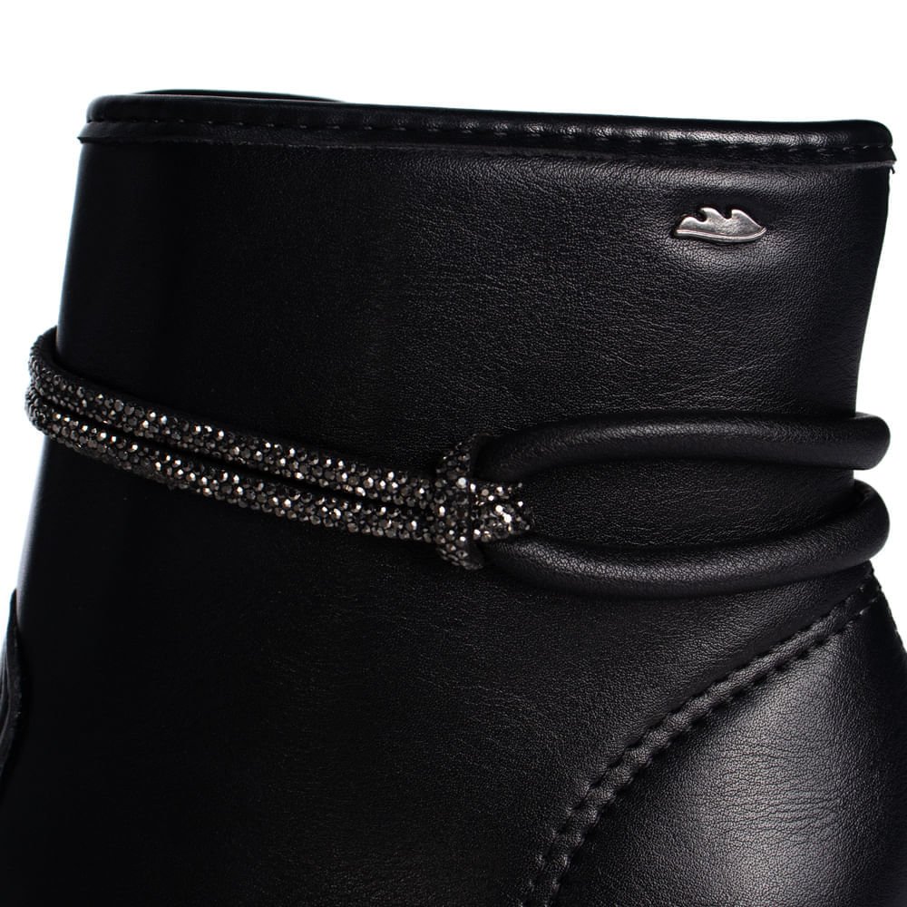 Bota  Feminina Dakota de Cano Curto Preta Preto 2