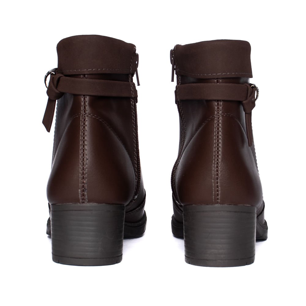 Bota Feminina Mississipi de Cano Curto Marrom Marrom 3