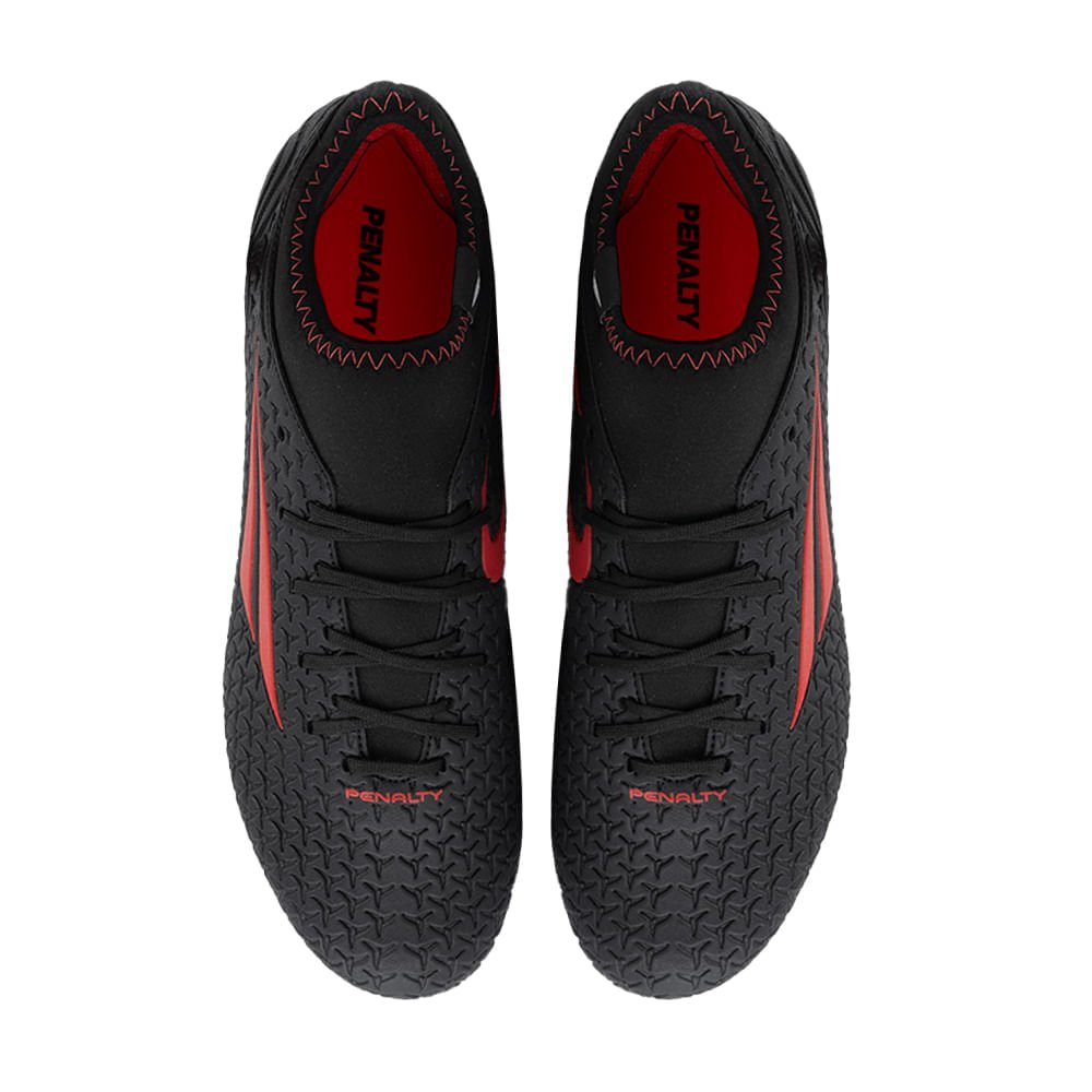 Chuteira Unissex Campo Penalty S11 Locker XXI Preto/Vermelho Preto/Vermelho 4