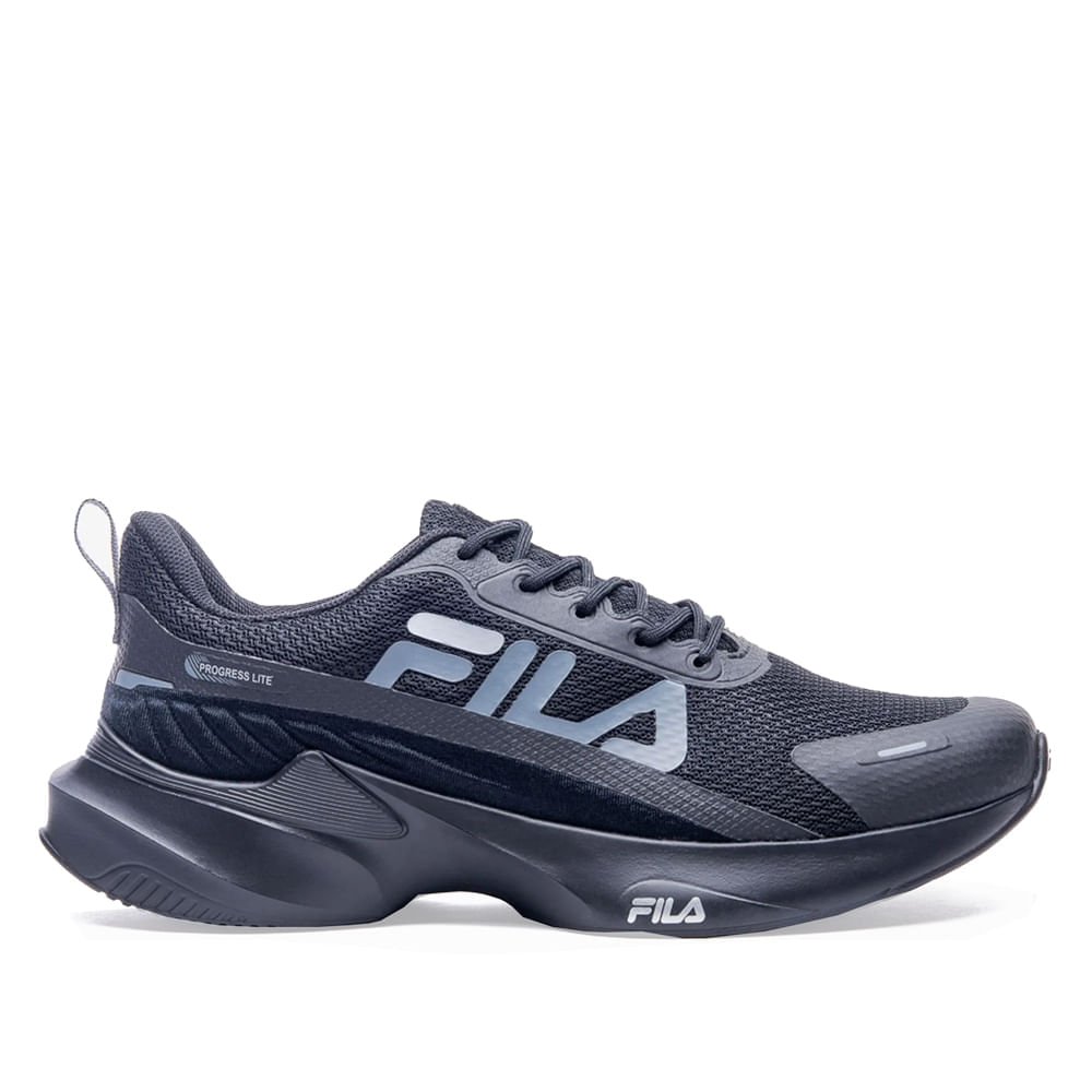 Tênis Masculino Fila Progress Lite Preto/Cinza