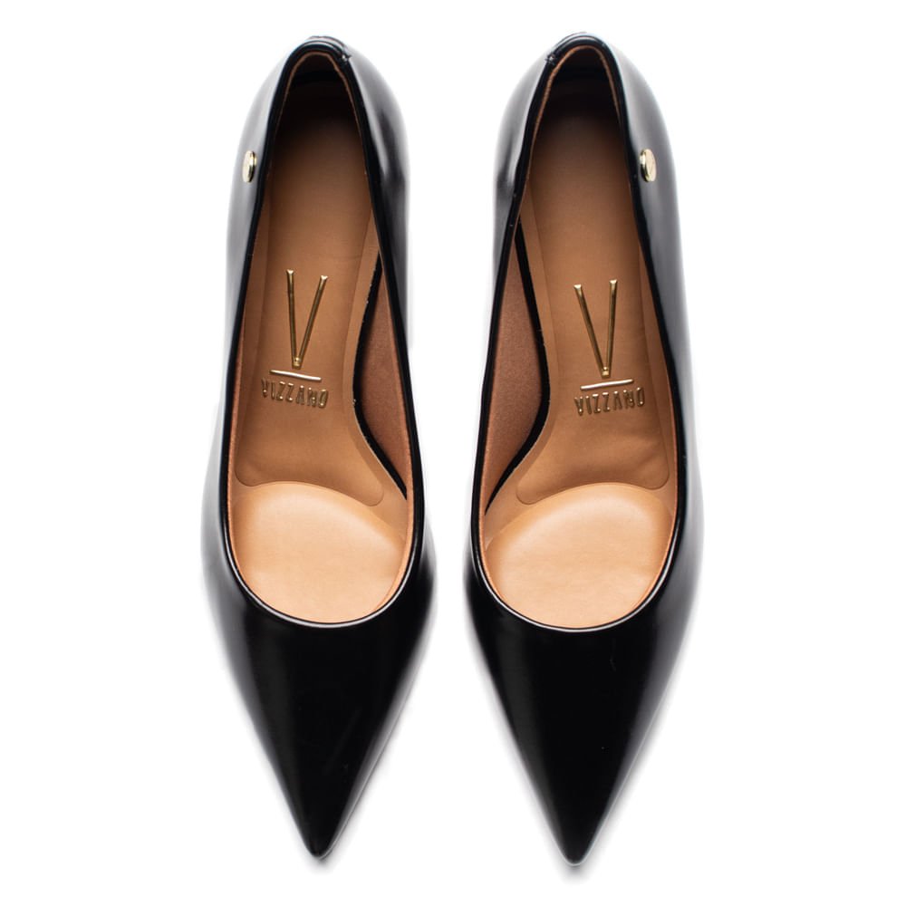 Scarpin Feminino Vizzano Napa Salto Fino Preto Preto 4